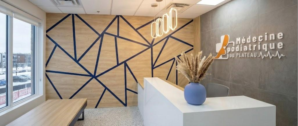 Réception clinique Médecine podiatrique du Plateau Gatineau — acide hyaluronique pieds résultats